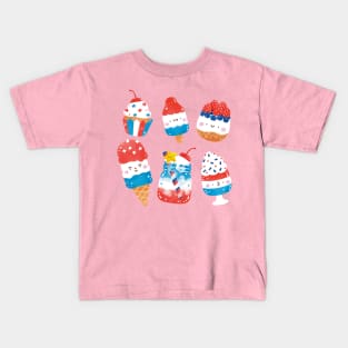 Red, White and Blue Desserts Kids T-Shirt